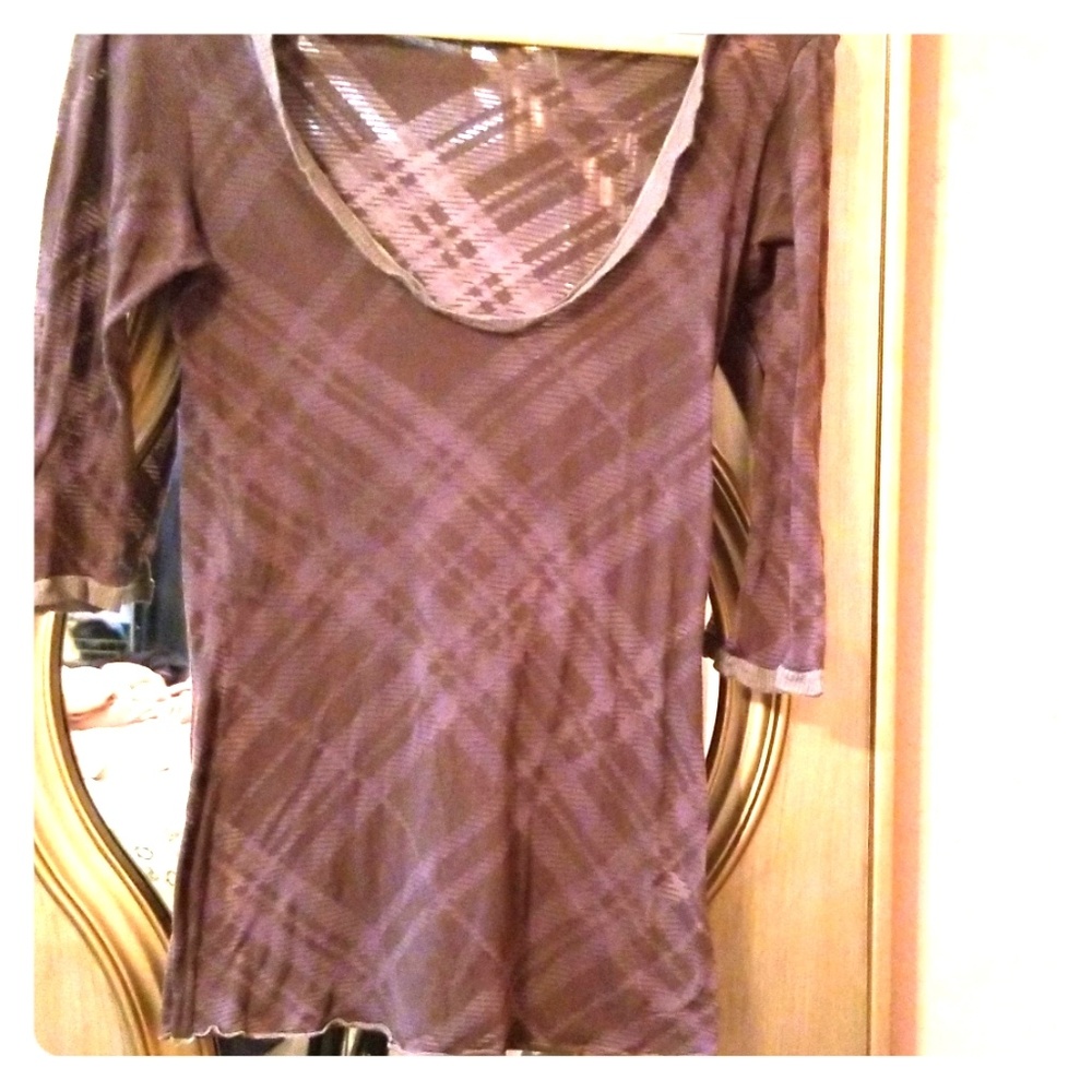 Purple Pete Mid Sleeve Blouse